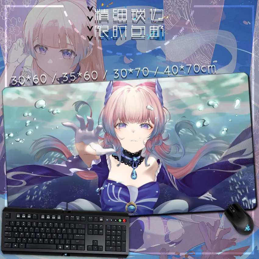 

Genshin Impact Sangonomiya Kokomi Large Mouse Pad Gaming PC Laptop Gamer Mousepad Anime Antislip Mat Keyboard Mat Carpet