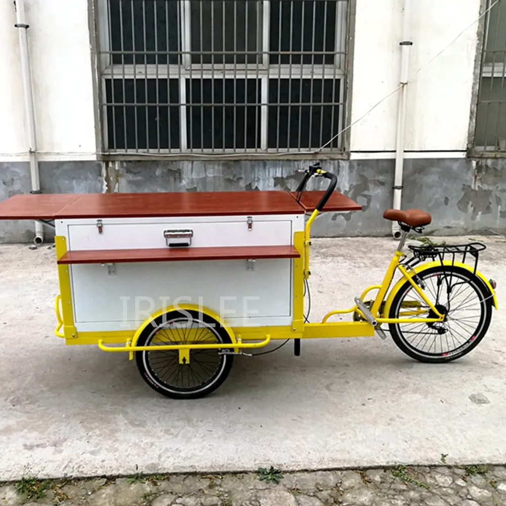 3 колеса уличный Электрический мобильный фаст-фуд торговый велосипед корзина для