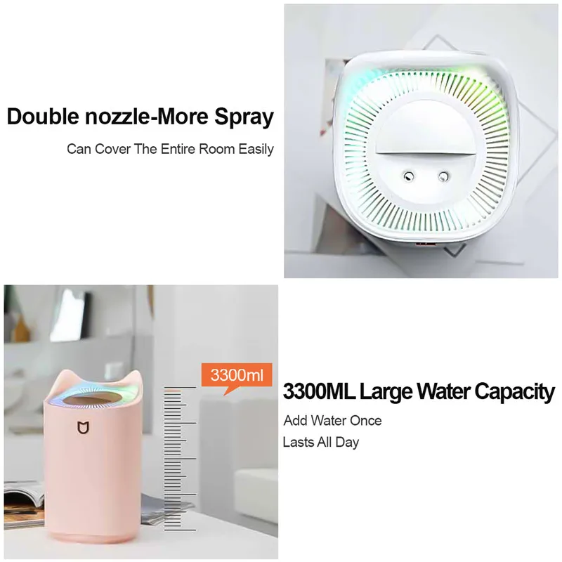 Увлажнитель Ароматизатор воздуха ультразвуковой 3300 мл светодиодный