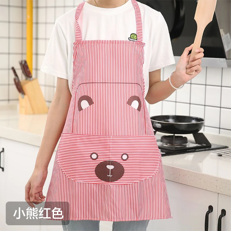

2022 Cooking Apron For Kitchen Restaurant Woman Fashion Asian Kitchen Apron Pocket Pichi Mujer Kitchen Accessories LL50WQ