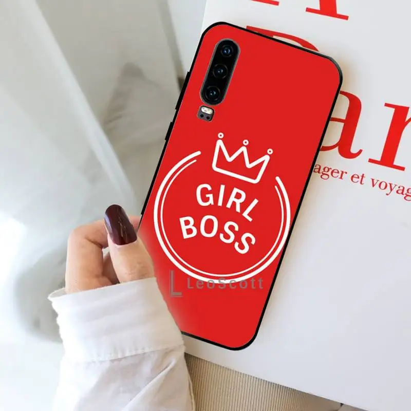 

Girl Boss Pink Women power Cartoon Novelty Phone Cases For Huawei Y5 Y6 II Y7 Y9 PRIME 2018 2019 NOVA3E P20 PRO P10 Honor 10