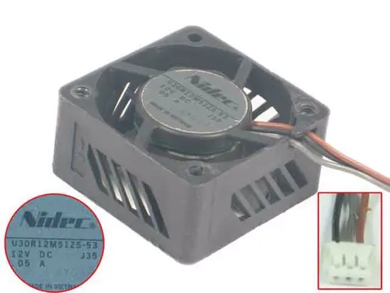 Вентилятор охлаждения сервера Nidec U30R12NS1Z5 53 J35 DC 12V 0.05A 30x30x15 мм|square fan|server fandc fan 12v |