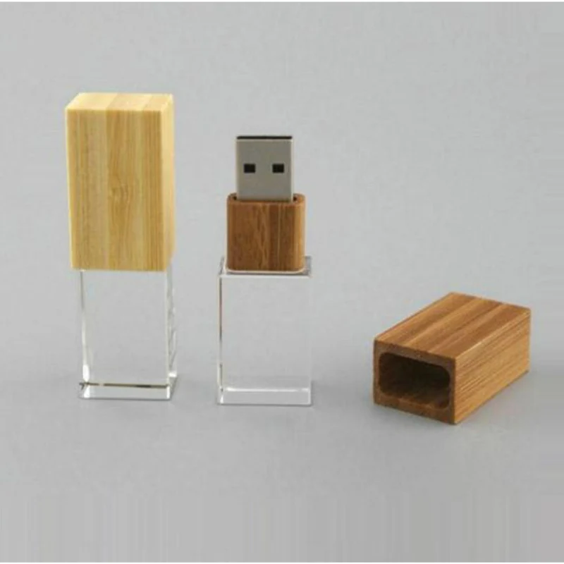 Флэш накопитель USB 2 0 с креативным логотипом деревянный кристалл флэш 4 ГБ 8 16 32