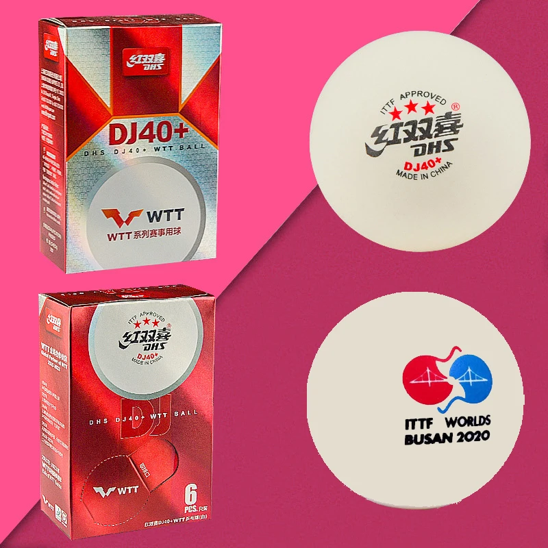 

Мячи для настольного тенниса DHS DJ40 + 3 звезды, Пусан, мир Токио, игры ITTF 3 звезды D40 +, мячи для пинг-понга из АБС-пластика DHS, 40