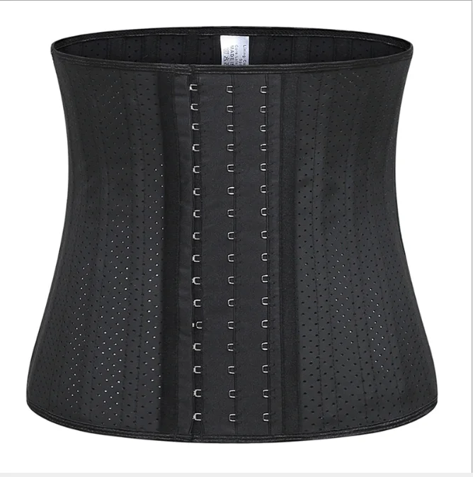 Латексный пояс для талии дышащий тренировочный с 25 стальными косточками