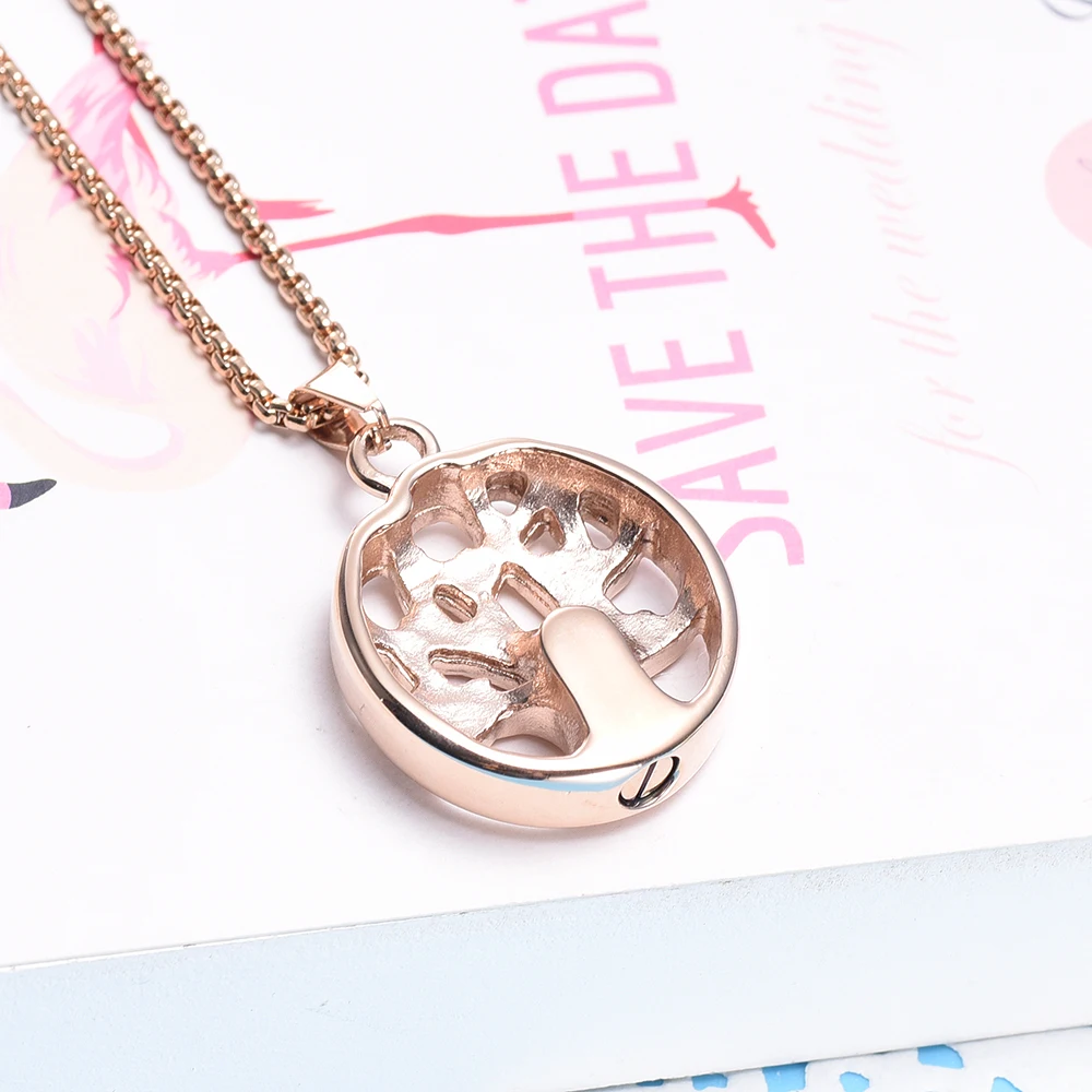 LL017 Древо жизни кремационное ожерелье для человека/питомца из нержавеющей стали