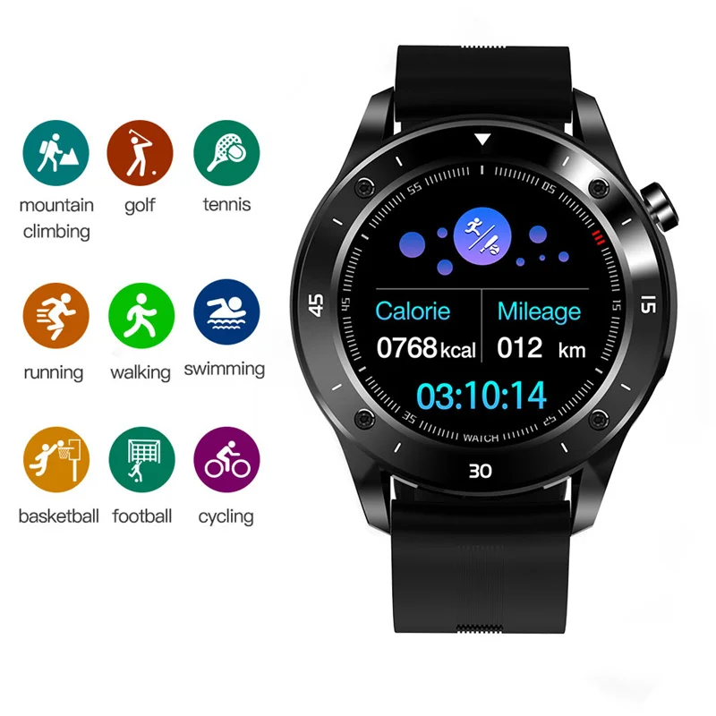 

Smart Watch Men Heart Rate Body Temperature Blood Oxygen Flashlight Custom Watch Face IP68 Waterproof Smartwatch F22 For Man