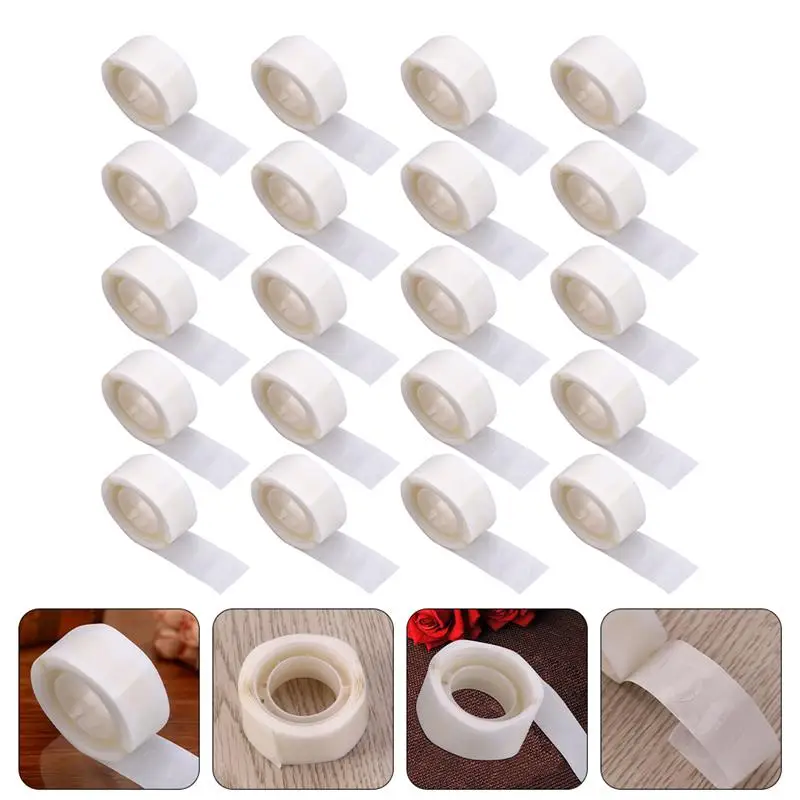 

20 Rolls Tapes Double-sided Adhesive Tapes Balloon Decoration Tapes (Transparent)