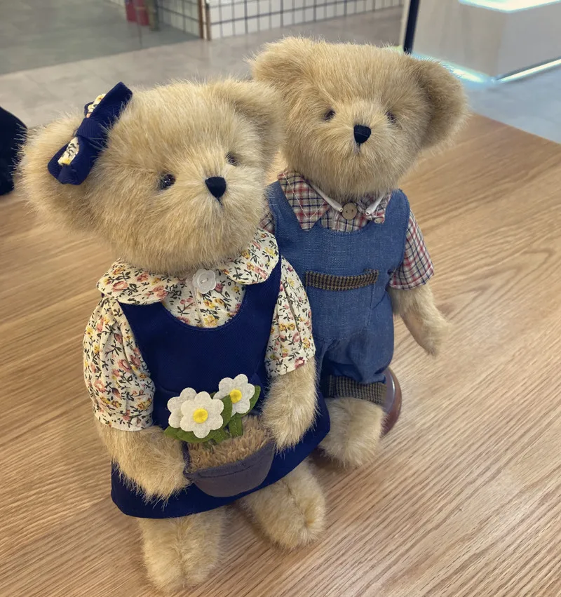 Пара влюбленных нарядный плюшевый мишка плюшевые мягкие игрушки шарнир кукла