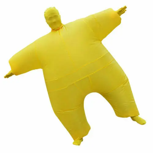 Yellow Chub Костюм надувной полный тело костюмы Blow Up толстяк сумо косплей костюм карнавальный комбинезон Хэллоуин костюм для мужчин Взрослый - Цвет: Yellow
