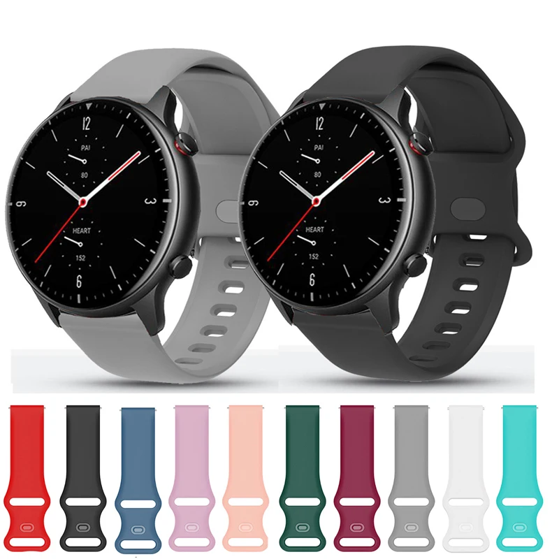 

For Huami Amazfit GTR 2 2E Wrist Bracelet Silicone 22mm Strap Sport Replace Watchband For Amazfit GTR 47mm Pace Stratos3 Ремешок