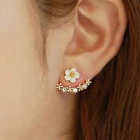korean cute water drop stud earrings for women crystal geometric small earring girls fashion party jewelry accessories