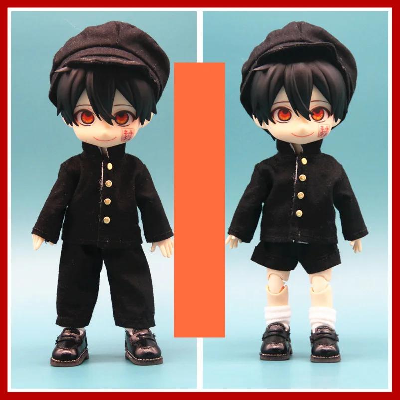 BJD Doll Clothes Suitable for OB11 GSC 1-12 size Nendoroid School Uniform Set Stand Collar Uniform Hat Baby Accessories