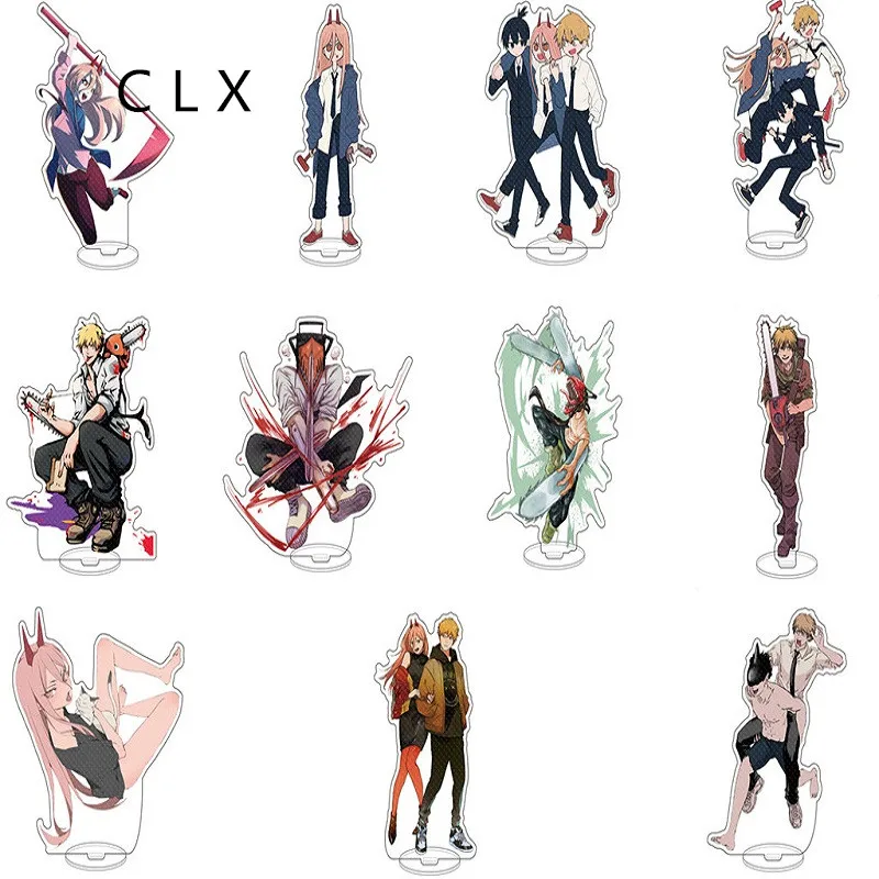 

New Hot Animechainsaw Man Stand Card Computer Desktop Decoration Givegift Christmas Friend Stand Card Model