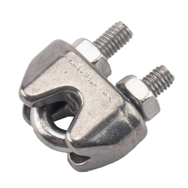 

40Pcs M2 High Quality 304 Stainless Steel Wire Rope Chuck Clamp U Type Steel Wire Clip Chuck Cable Bolts Rigging