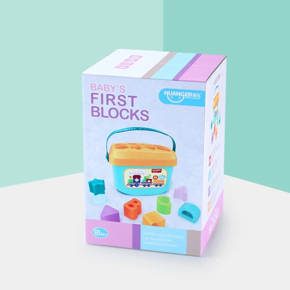 

Creative Intelligence Box Geometric Shape Sorter Baby Cognitive And Matching Building Blocks Kids Early Educational Toys