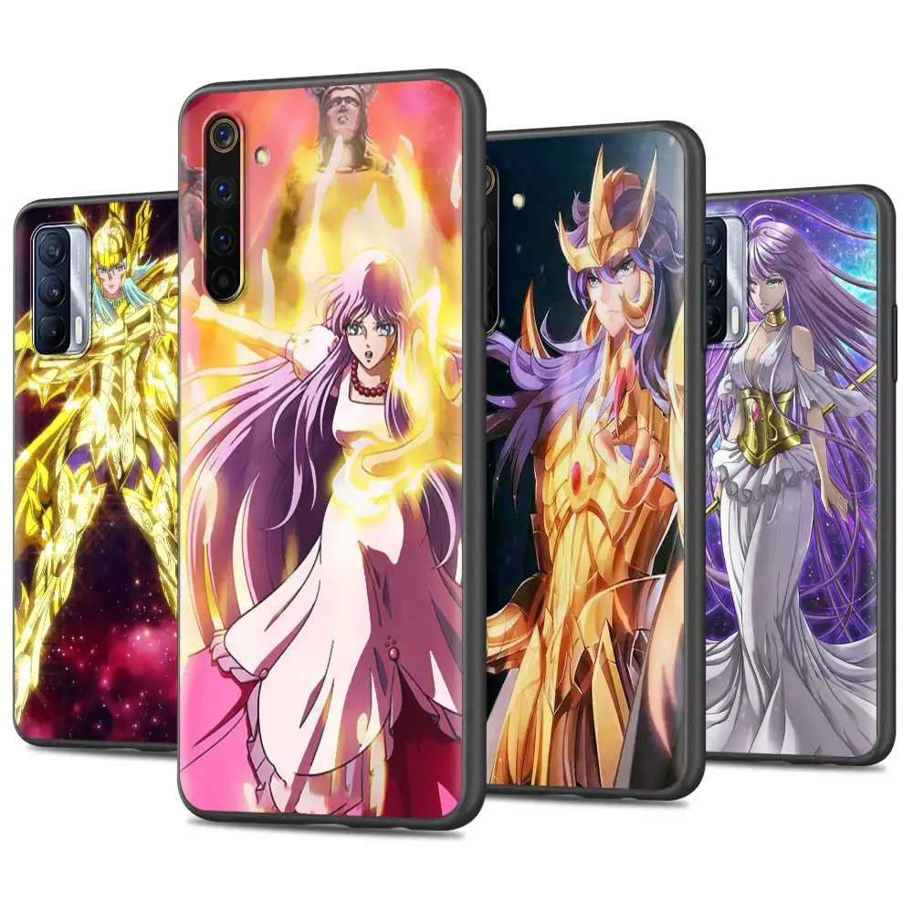 

Mobile Phone Case For Realme C3 6 7 Pro C15 C25 C11 5 8 XT X50 GT Neo Black Soft Silicone Shell Cover Capa Saint Seiya Athena