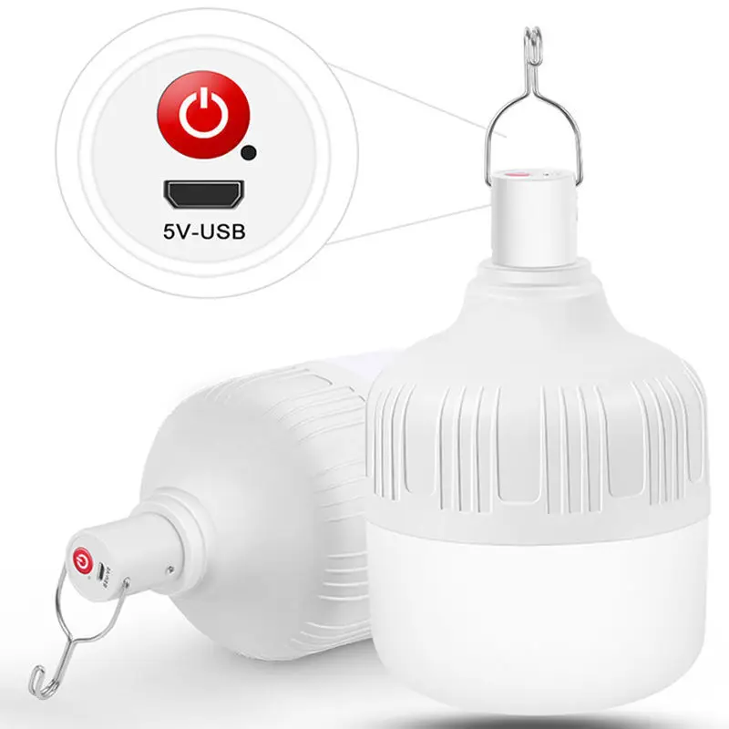 

60/80/100/150W Camping Light USB Rechargeable LED Bulb Lights Portable LED Lantern Light Tent Lamp Lantern BBQ Camping Light