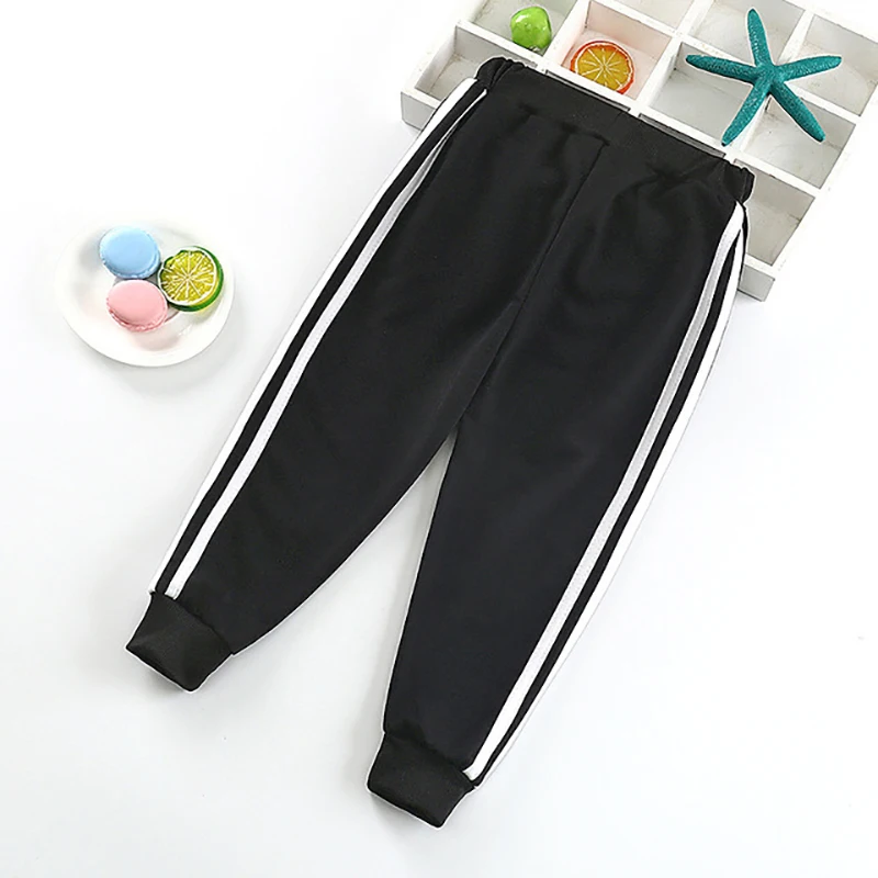 

Children's Side Striped Solid Color Track Pants Children Clothing For Baby Boys Pants Kids Girls Autumn Outdoor Sweatpants