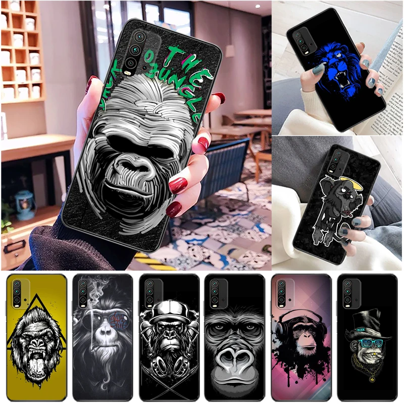 

Monkey Crown Phone Case For Xiaomi Redmi 8 8A 9 9A 9T 9C 7A 7 Note 8 8T 9 9S Pro MAX Funda Cases Back Cover Coque Soft TPU