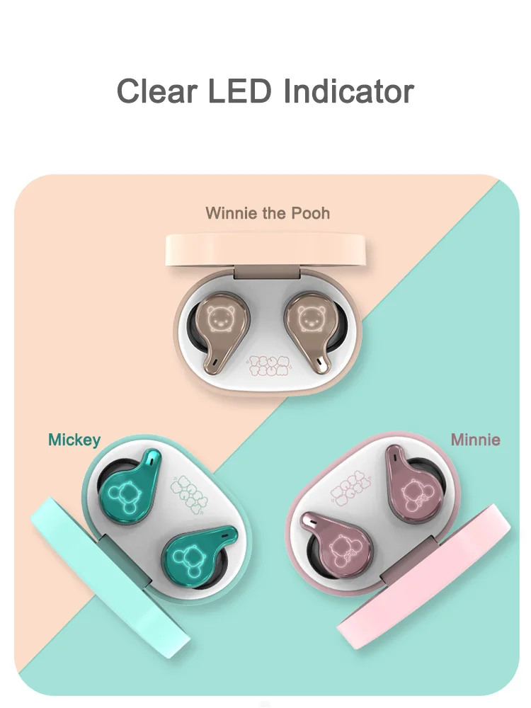 Новое поступление сертифицированные стереонаушники Disney TSUM True Wireless Bluetooth V5.0 с