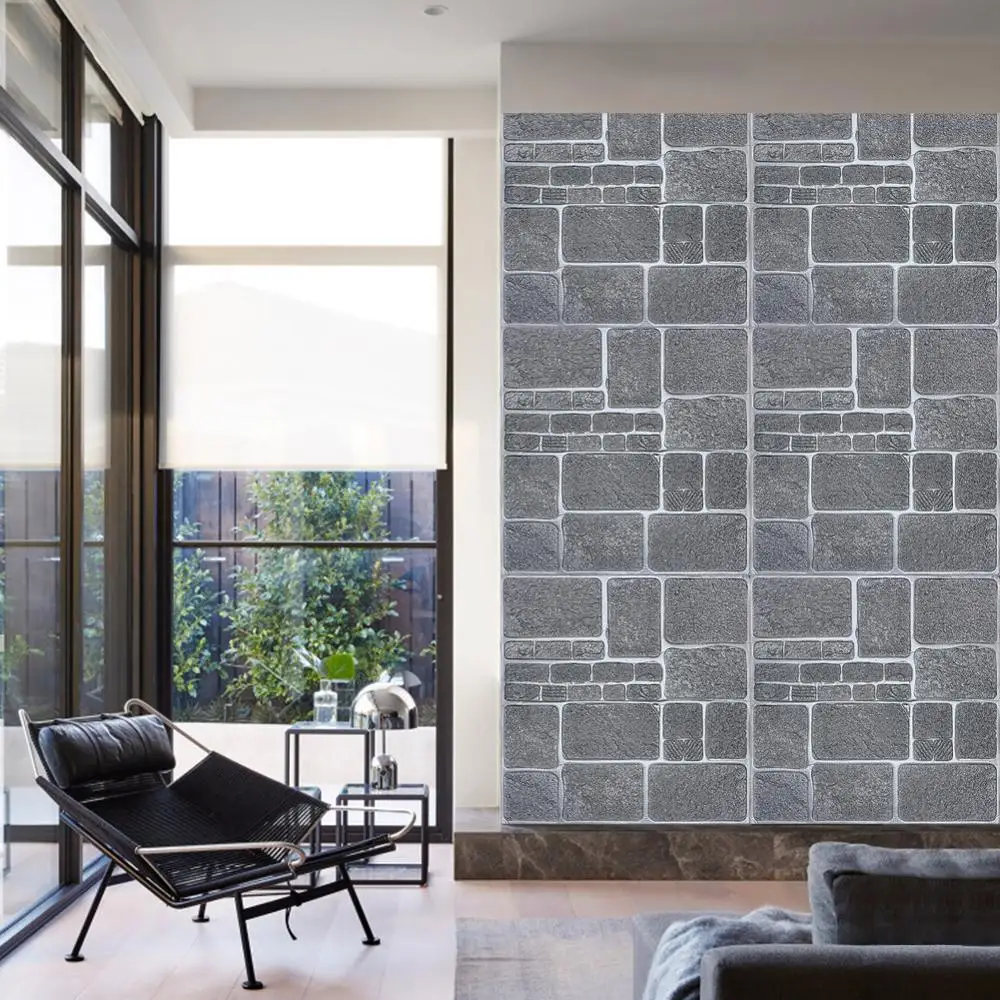 10 шт./компл. 3d стеновые панели белые Pe пенопластовые кирпичные настенные наклейки