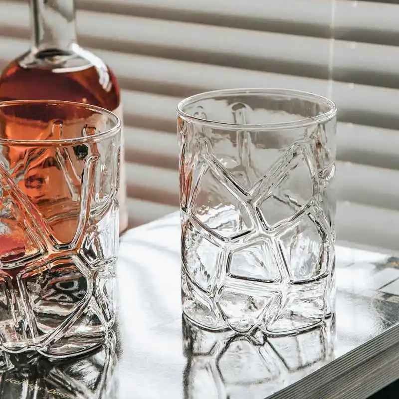 Термостойкая стеклянная чашка для воды с зернистой структурой 300 мл пива