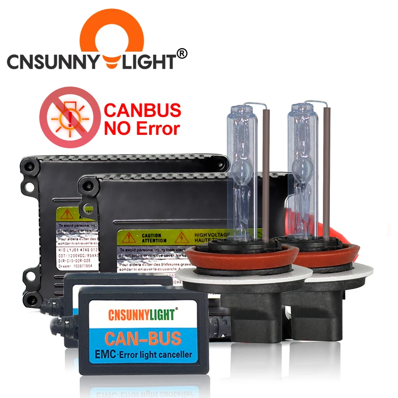 CNSUNNY светильник CANBUS Xenon HID Kit H7 H1 H11 автомобильный головной без ошибок/мерцания 4300K
