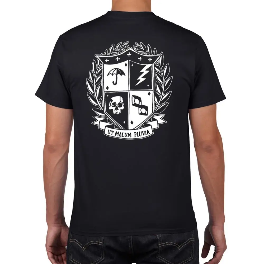 Мужские футболки академия амбрелла Двусторонняя печать спереди и сзади 100%