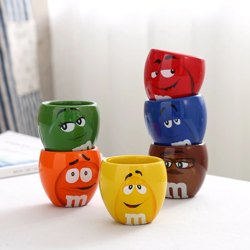 1 шт. чайные чашки M & Ms в зернах мини керамические кофейные кружки с милым
