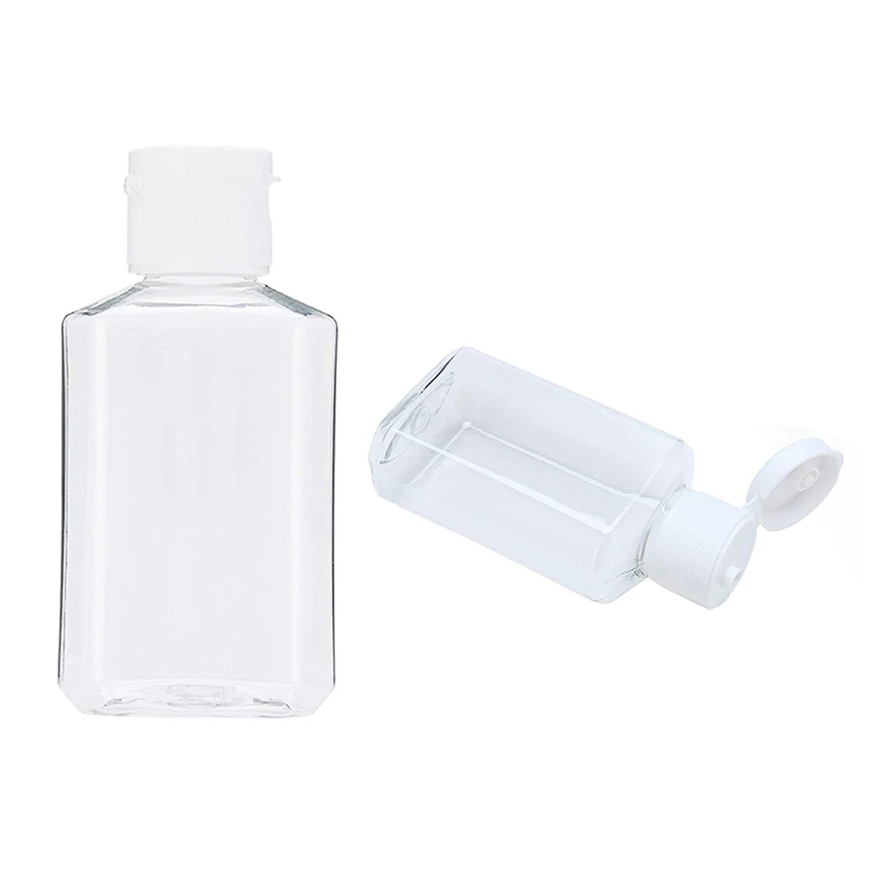 

20Pcs 60ml Portable Travel Clear Empty Refillable Sanitizer Liquid Soap Bottle Water-free Hand Sanitizer Plastic Bottles