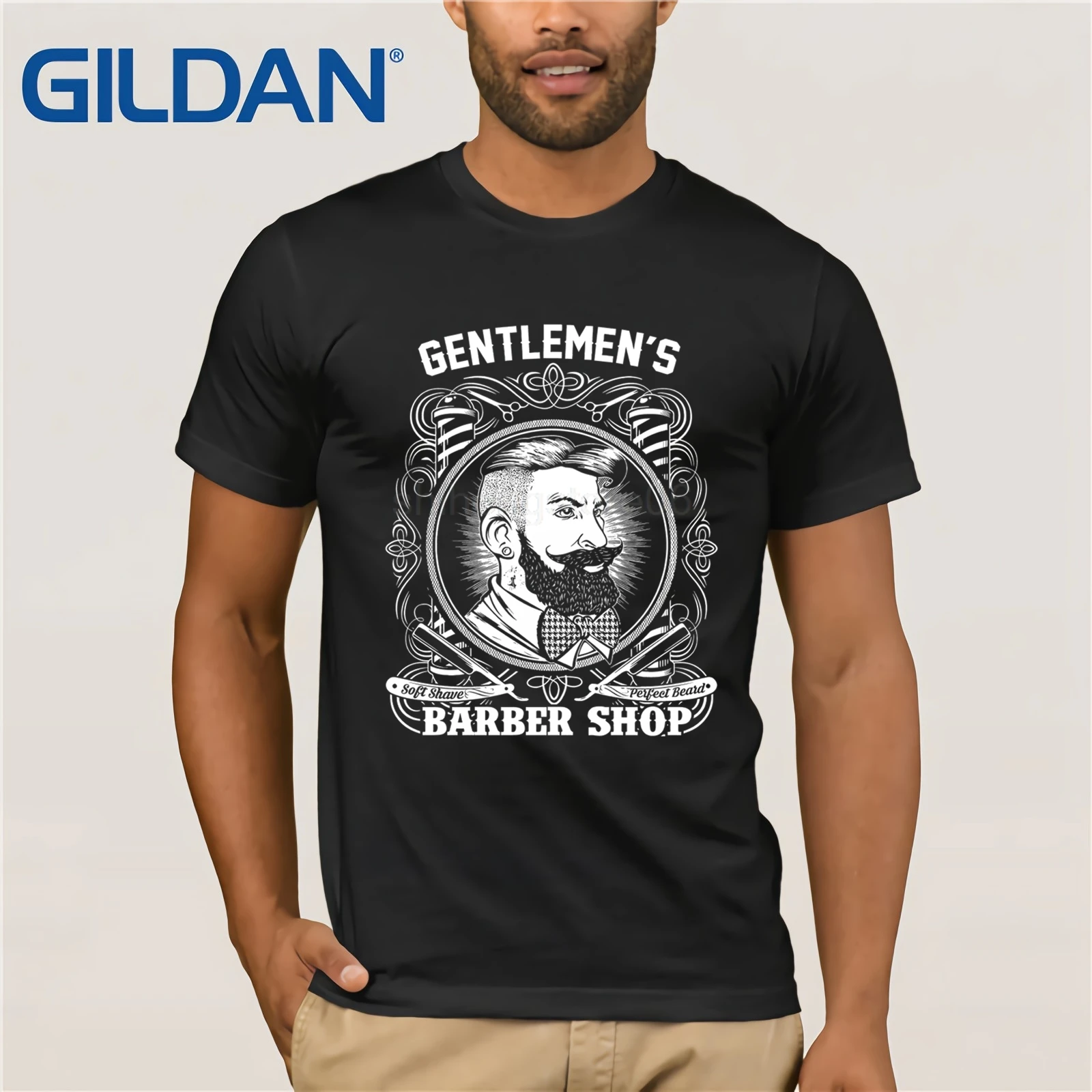 Парикмахерская хипстерская футболка джентльменские Барберы Мужская с принтом