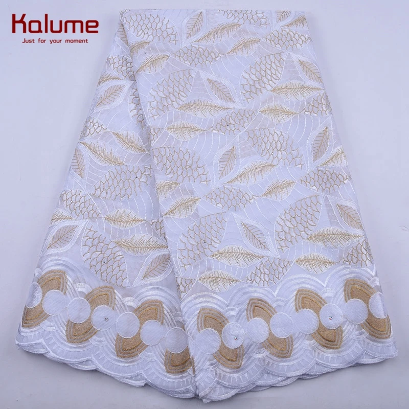 Калуме в африканском стиле Швейцарская хлопчатобумажная кружевная ткань с