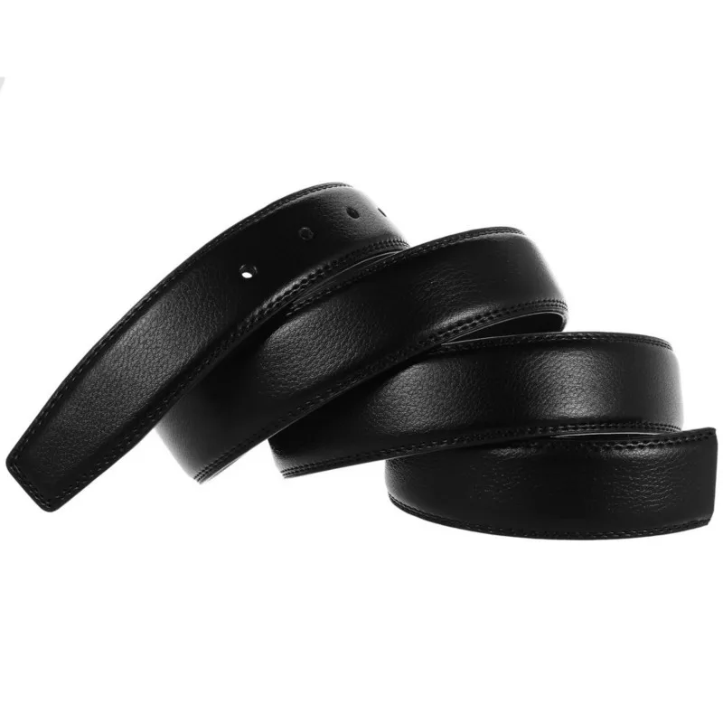 Men's Belt 100% Pure Cowhide Buckle Belts No Men High Quality Male Genuine Leather with Holes 3.5cm | Аксессуары для одежды