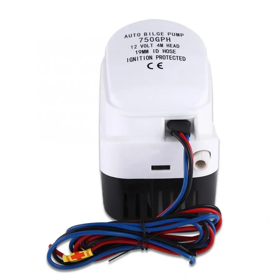 12V 750GPH Автоматический погружной водяной насос с Поплавковый выключатель для лодка автоматические Трюмные насосы