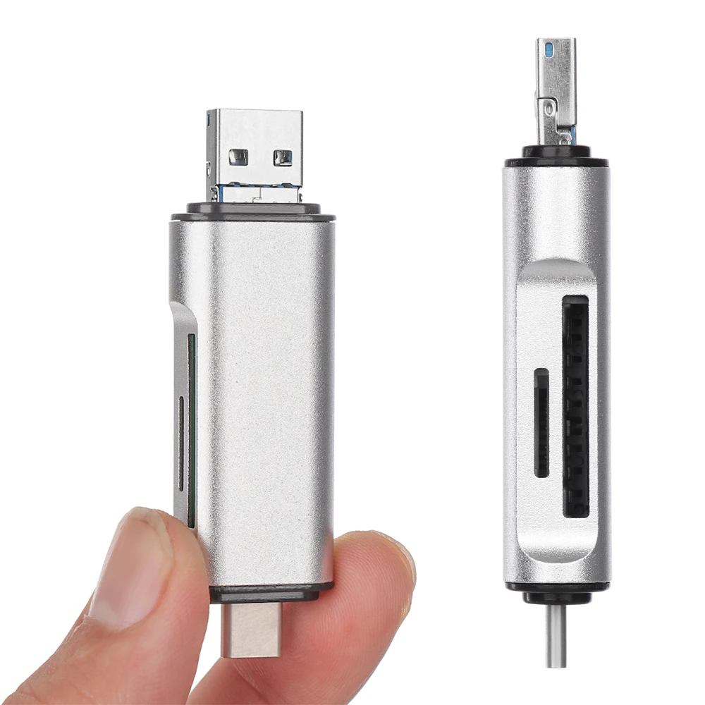 Многофункциональные считыватели карт SD/TF 3 интерфейса (тип-c USB Micro USB) без драйвера