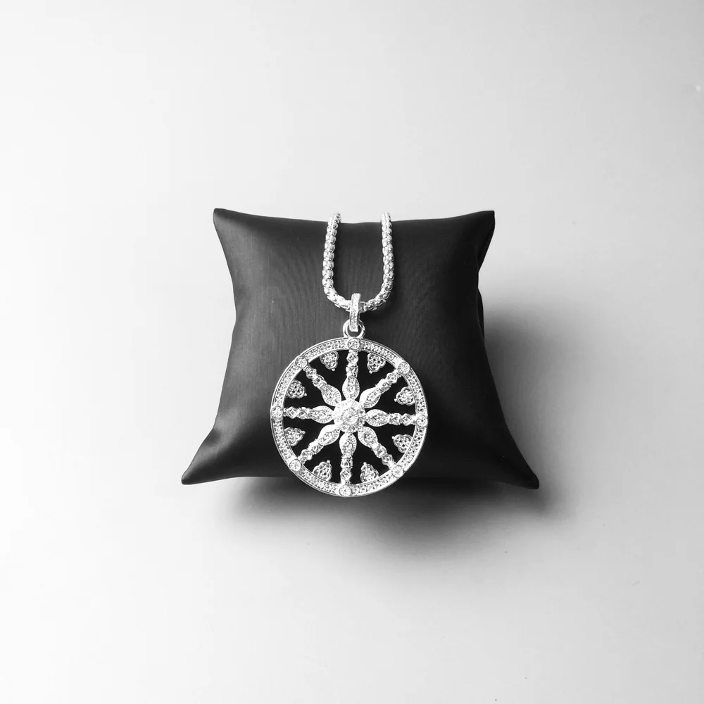 Подвески для дисков из розового золота колье стерлингового серебра 925 пробы с