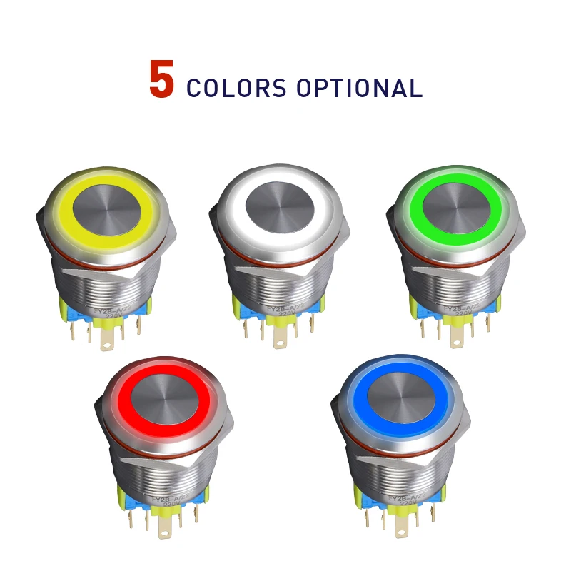 22 мм металлическая кнопка самовосстановления самоблокирующаяся переключатель с