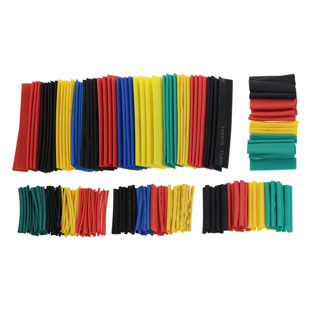 328 шт./компл. Полиолефиновая усадочная трубка Ассорти термоусадочная обмотка