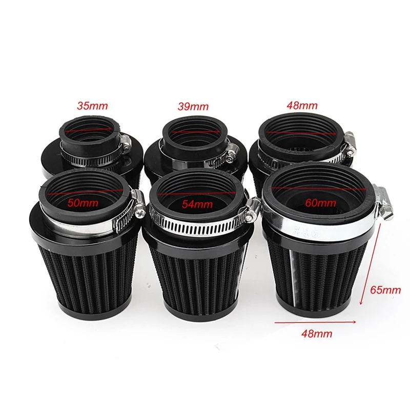 

Black Motorcycle Air Filter Pod Cleaner Fit ATV Dirt Bike Quad Scooter 35/39/48/50/54/60mm