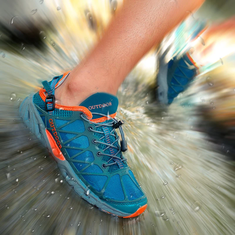 

Summer Upstream Aqua Shoes Men Outdoor Trekking Sneakers Unisex Tourism Breathable Quick Dry Non-slip Sports Trainers Man Women