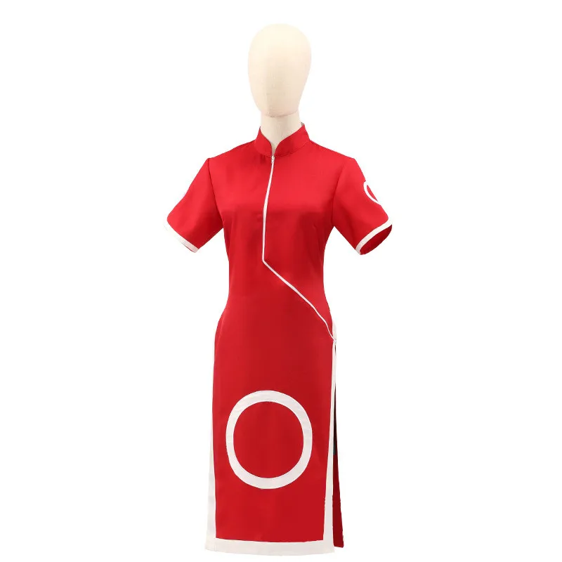 

Haruno Sakura Cosplay COS Cheongsam Sharingan Anime Japanese Adult Ms Apparel Outfit Halloween Party