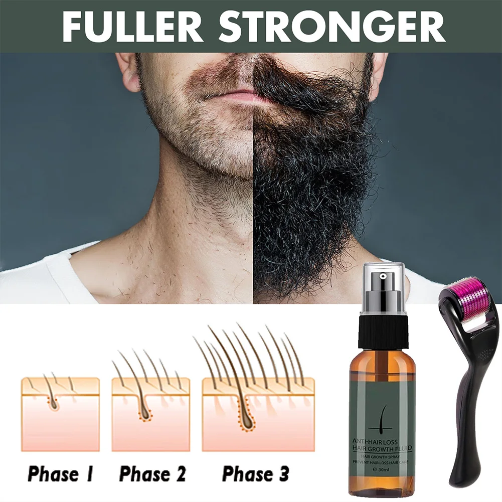 

Men Natural Beard Growth Essence Spray Hair Loss Treatment Conditioner Groomed Fast Beard Growth Enhancer Maintenance Beard Grow