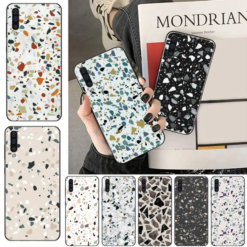 

Glitter Gold Foil Marble Terrazzo Stone Phone Case For Samsung galaxy S 7 8 9 10 20 edge A 6 10 20 30 50 51 70 note 10 plus
