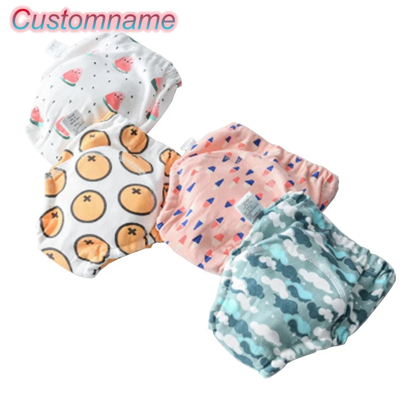 

1Pcs Baby Diaphragm Waterproof Reusable Cotton Training Pant Infant Shorts Underwear Diaper Nappies Child Panties Nappy Changing
