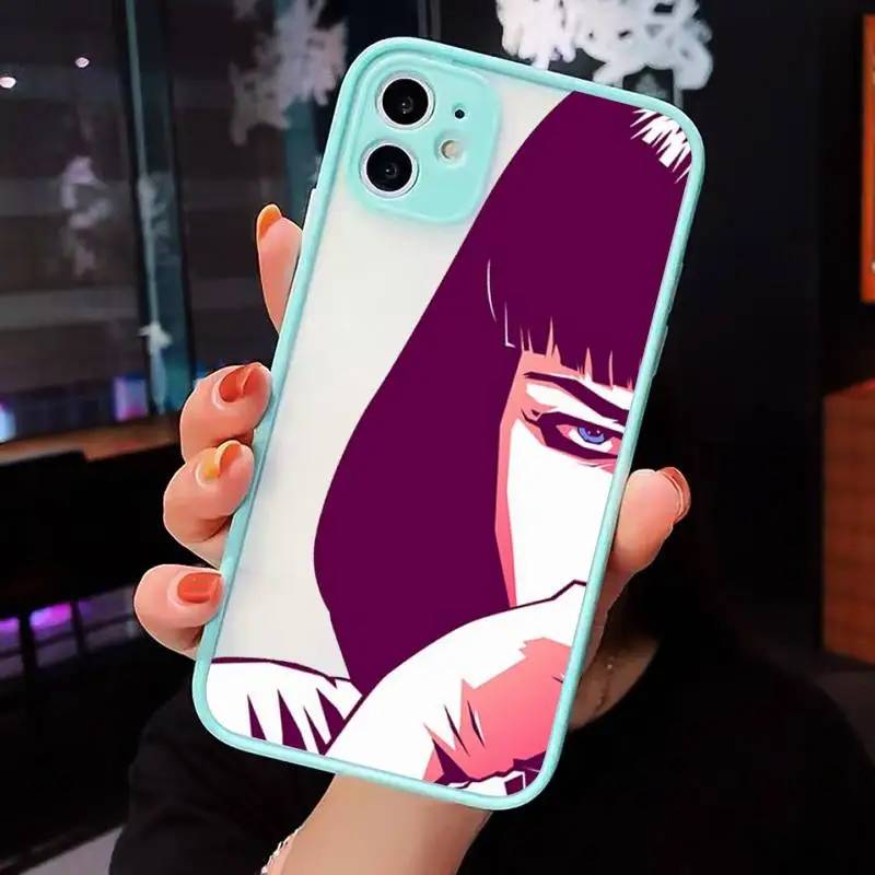 

Greatest movie ever made Pulp Fiction Phone Case Matte transparent For blue iPhone 12 Mini 11 Pro XR XS Max 7 8 Plus X Cover