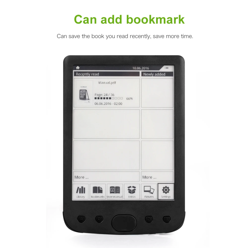 6 дюймов электронная книга ридер E Ink экран без бликов с USB кабелем PU крышка
