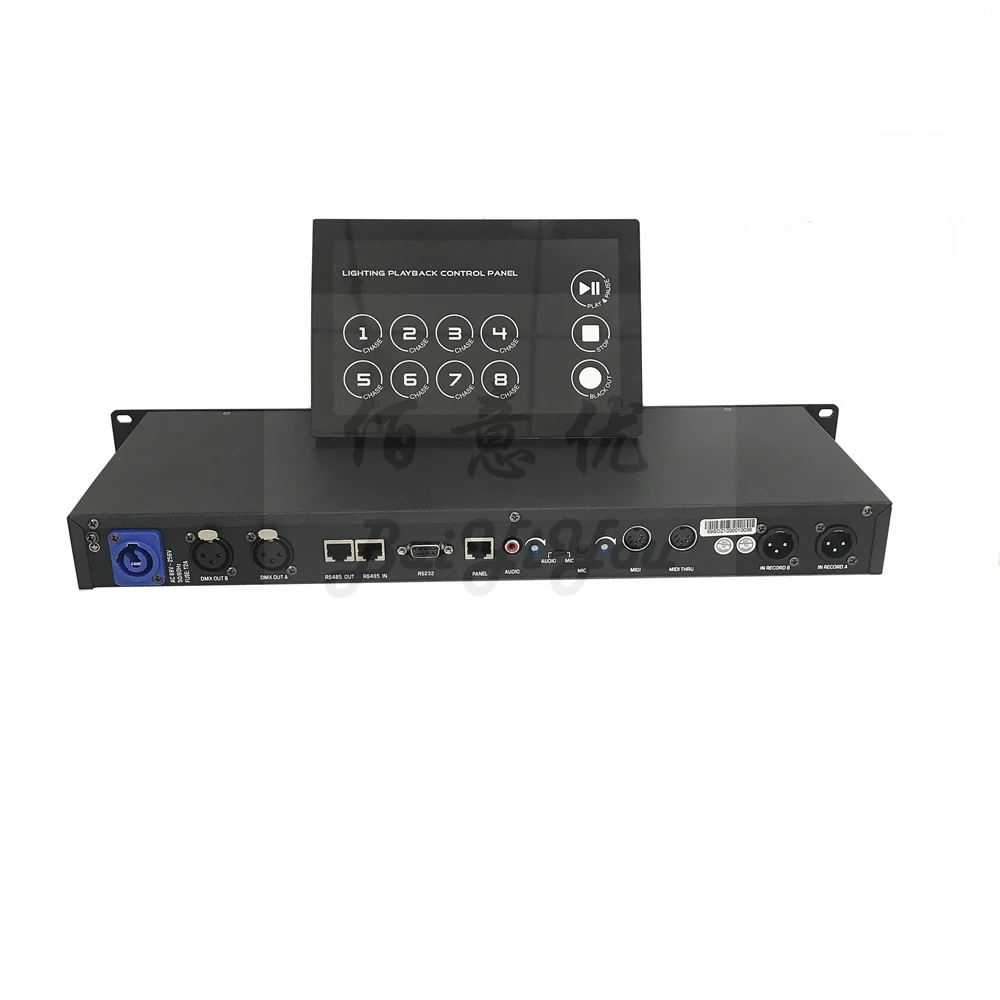 1 компл./лот новый 1024 DMX рекордер с Powercon аудио MIDI RJ45 вход светильник