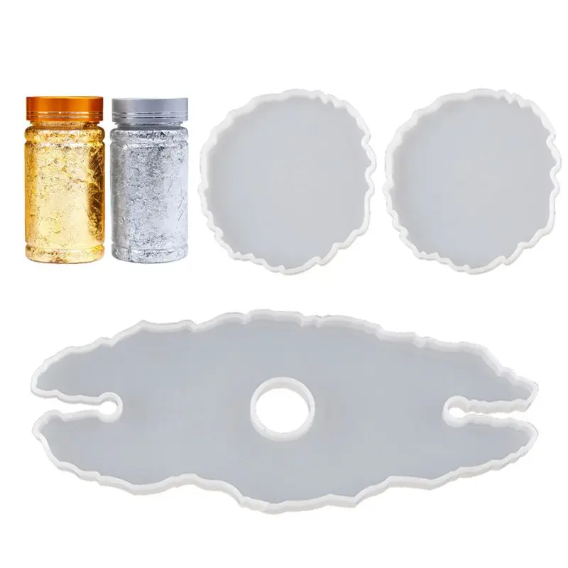 

5Pcs Wine Glass Rack Epoxy Resin Mold Bottle Shelf Storage Coaster Resin Mould A2UA