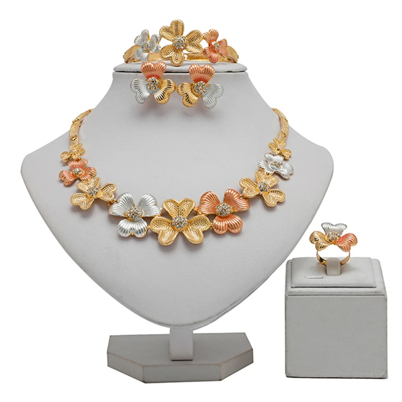 

ZuoDi Bridal Gift Fashion African Beads Jewelry Set Dubai Gold Color Jewelry Set Nigerian Wedding woman accessories jewelry set